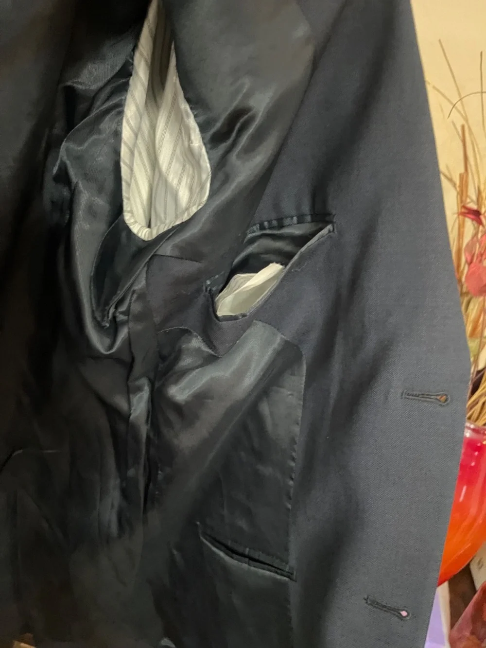 Pronto Uomo Platinum Navy Blazer 100% wool 42 long